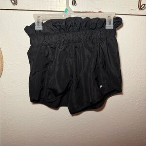 Black Women's Ruffled Shorts